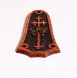 Tay 3 hole Cross & Crown, Solid Koa