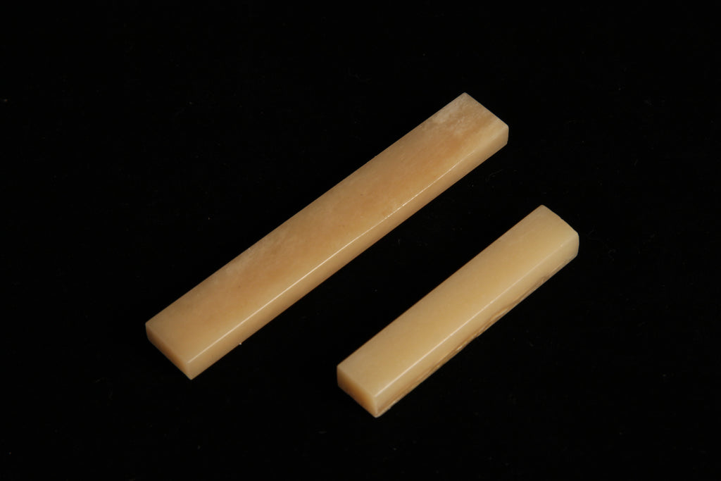 Bone Guitar thick Saddles - Vintage Amber