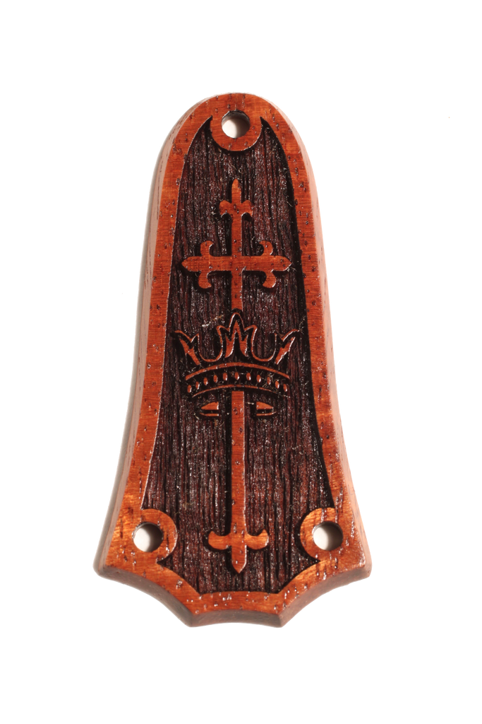 Tay 3 hole Cross & Crown, Solid Koa