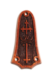 Tay 3 hole Cross & Crown, Solid Koa