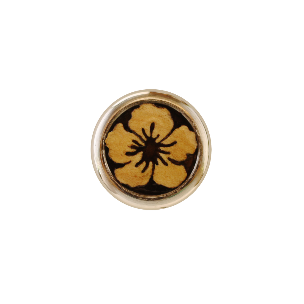 Strap But Silver Hibiscus Std